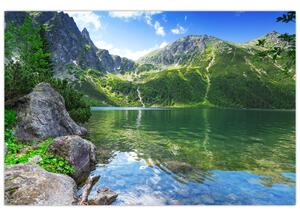 Tablou cu lac în munții Tatra (90x60 cm)