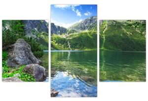 Tablou cu lac în munții Tatra (90x60 cm)