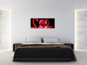 Tablou cu flamengo roșii (120x50 cm)