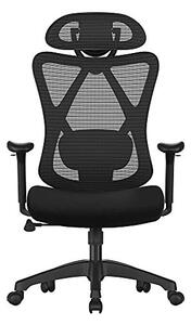 Scaun de birou, Songmics, Negru, OBN063B01, 150Kg, 68 x 66 x 125 cm