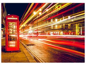Tablou cu căsuța telefonică roșie din Londra (70x50 cm)