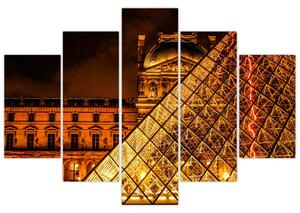 Tablou cu Louvre la Pris (150x105 cm)