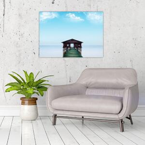 Tablou cu casă pe mare (70x50 cm)
