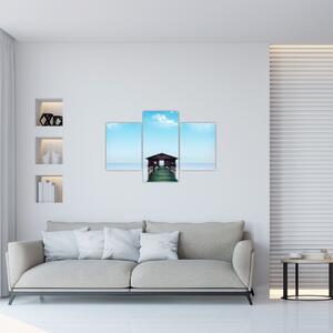 Tablou cu casă pe mare (90x60 cm)