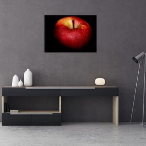 Tablou cu măr pe fundal negru (70x50 cm)