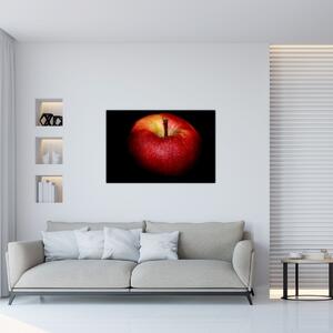 Tablou cu măr pe fundal negru (90x60 cm)