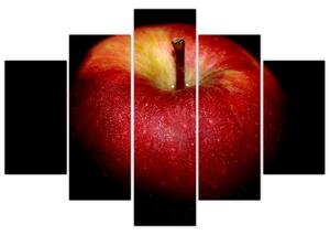 Tablou cu măr pe fundal negru (150x105 cm)