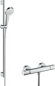 Hansgrohe Ecostat set de duș perete cu termostat crom-alb 27014400