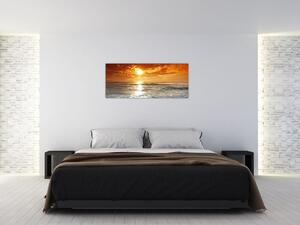Tablou cu apus de soare din Corsica (120x50 cm)