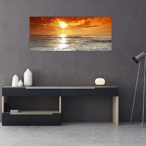 Tablou cu apus de soare din Corsica (120x50 cm)