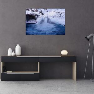 Tablou cu cascadele iarna (90x60 cm)