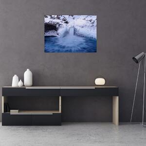 Tablou cu cascadele iarna (70x50 cm)