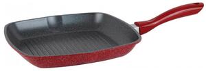 Tigaie grill OV54316A24, 24 cm, Acoperire din marmura, Inductie, Rosu