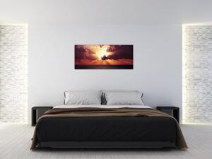 Tablou cu soarele după nori (120x50 cm)