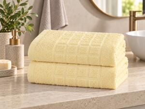 2x prosop SOFT 70x140 cm crem, 100% bumbac