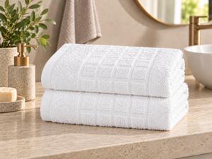 2x prosop SOFT 70x140 cm alb, 100% bumbac