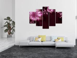 Tablou cu abstracție - flori (150x105 cm)