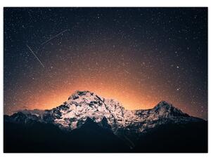Tablou cu cerul nocturn cu munți (70x50 cm)