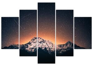 Tablou cu cerul nocturn cu munți (150x105 cm)