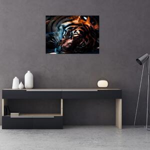 Tablou cu tigrul dormind (70x50 cm)