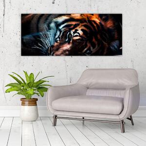 Tablou cu tigrul dormind (120x50 cm)