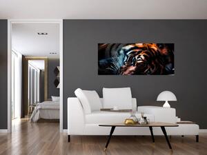 Tablou cu tigrul dormind (120x50 cm)