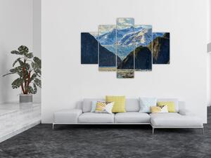 Tablou cu peisaj cu munții (150x105 cm)