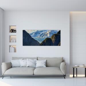 Tablou cu peisaj cu munții (120x50 cm)