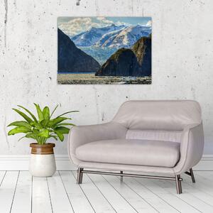 Tablou cu peisaj cu munții (70x50 cm)
