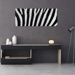 Tablou cu piele de zebră (120x50 cm)