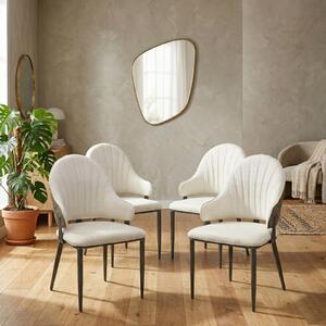 Set 4 Scaune Adonis Crem Maro