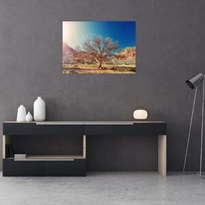 Tablou cu cu copac în deșert (70x50 cm)