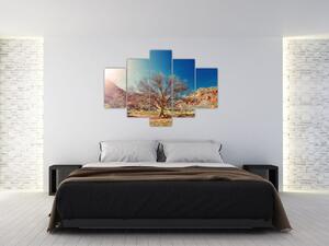 Tablou cu cu copac în deșert (150x105 cm)