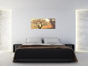 Tablou cu copac pe luncă (120x50 cm)