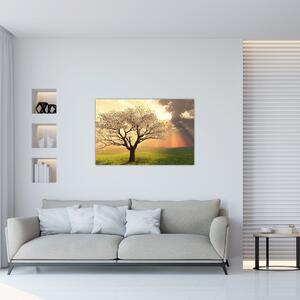 Tablou cu copac pe luncă (90x60 cm)
