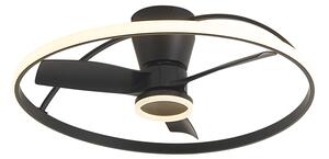 Ventilator de tavan negru incl. LED cu telecomandă - Steer
