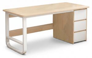 Birou Modern Salto cu 3 Sertare, Natural, 120x48x74 cm