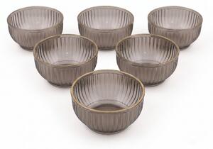 Set 6 boluri, Fumuriu, 10x10x5 cm