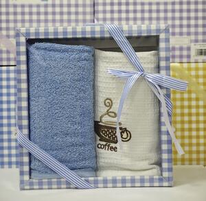 Set 2 prosoape bucatarie cu broderie -100% Bumbac 40x60 Cm