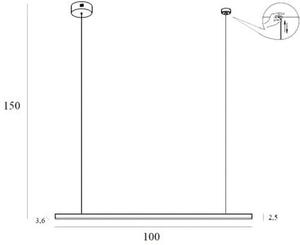 MaxLight Trio lampă suspendată 1x12 W auriu P0425D