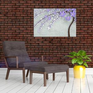 Tablou - ploaie violetă (90x60 cm)