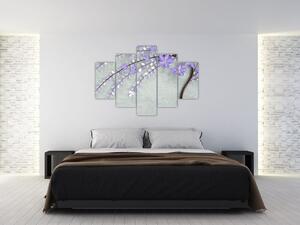 Tablou - ploaie violetă (150x105 cm)