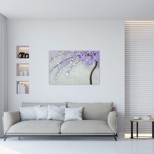 Tablou - ploaie violetă (90x60 cm)