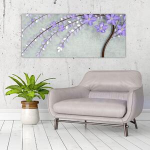 Tablou - ploaie violetă (120x50 cm)