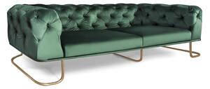 Canapea fixă 310 New Chester Paris Green 10 picior metal auriu elegance