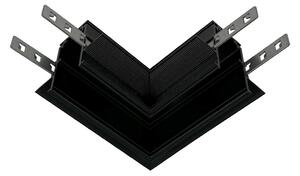 Conector de colt (90° orizontal) magnetic pentru MONTAJ INCORPORAT PENTRU PLACARI LUXON