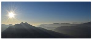 Tablou - Deasupra vârfurilor de munți (120x50 cm)
