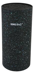Suport pentru cutite, Kinghoff KH 1091, Potrivit pentru lame cu lungime maxim 21 cm, Negru cu buline
