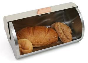 Cutie de paine Klausberg KB 7271, 39 cm, Fara amprente, Metal, Bej / argintiu