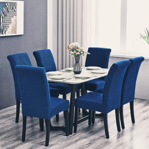 Set 6 huse elastice pentru scaune culoare Albastru